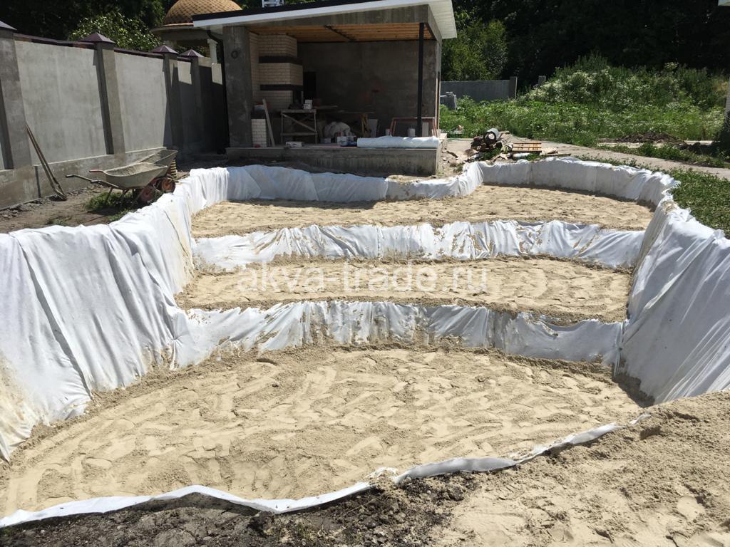 Фонтан в водоеме