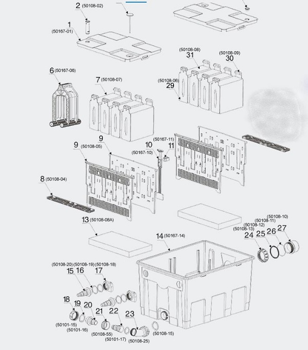 Фильтр для пруда проточный CBF 550 CUV236 (SUNSUN)