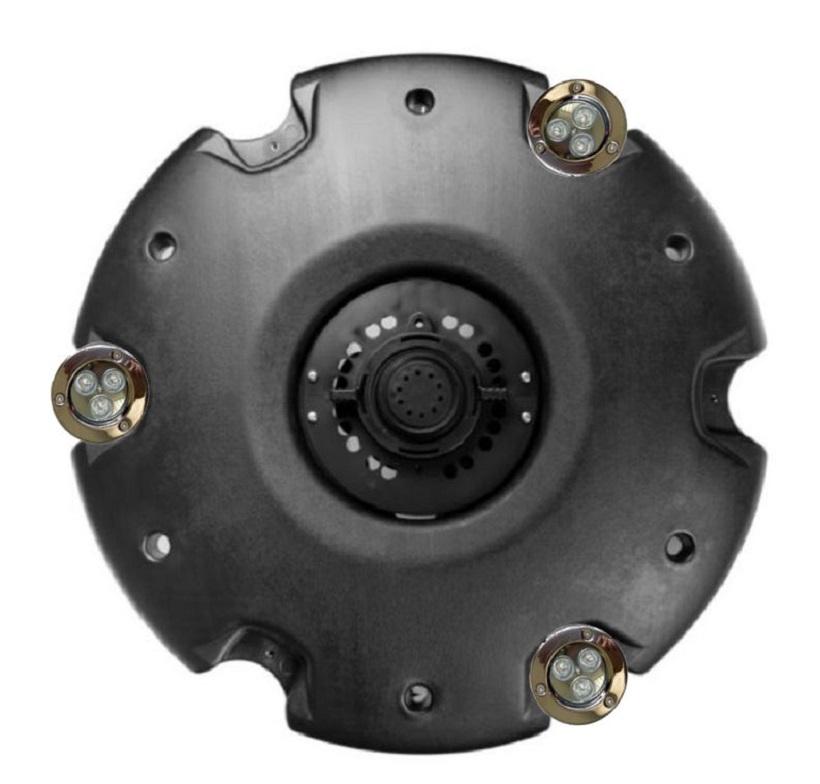 Плавающий фонтан-аэратор с подсветкой FJ 600 + 3 LED RGB с управлением